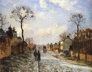 Camille Pissarro The Road to Louveciennes Spain oil painting reproduction
